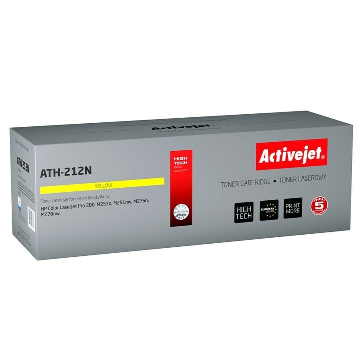 Żółty toner Activejet ATH-212N do drukarek HP Color LaserJet Pro.