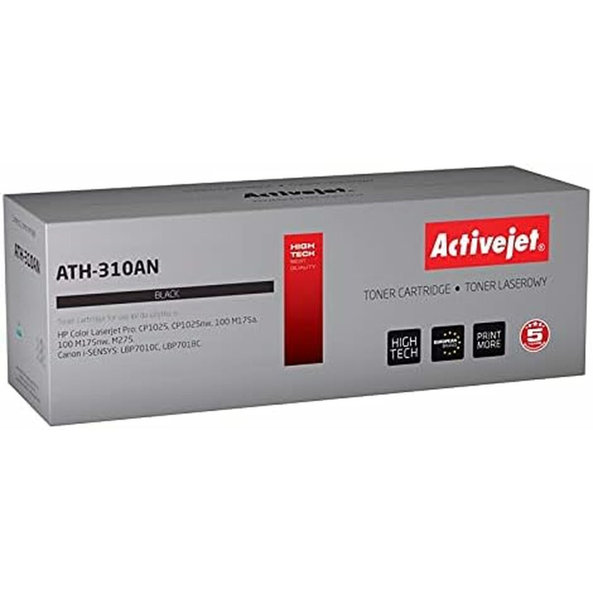 Scatola cartuccia toner nero Activejet ATH-310AN per stampanti HP e Canon.