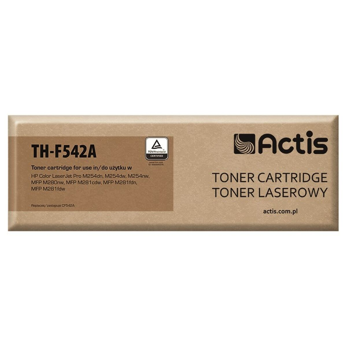 Toner Actis TH-F542A do HP LaserJet Pro, certyfikat TUV.
