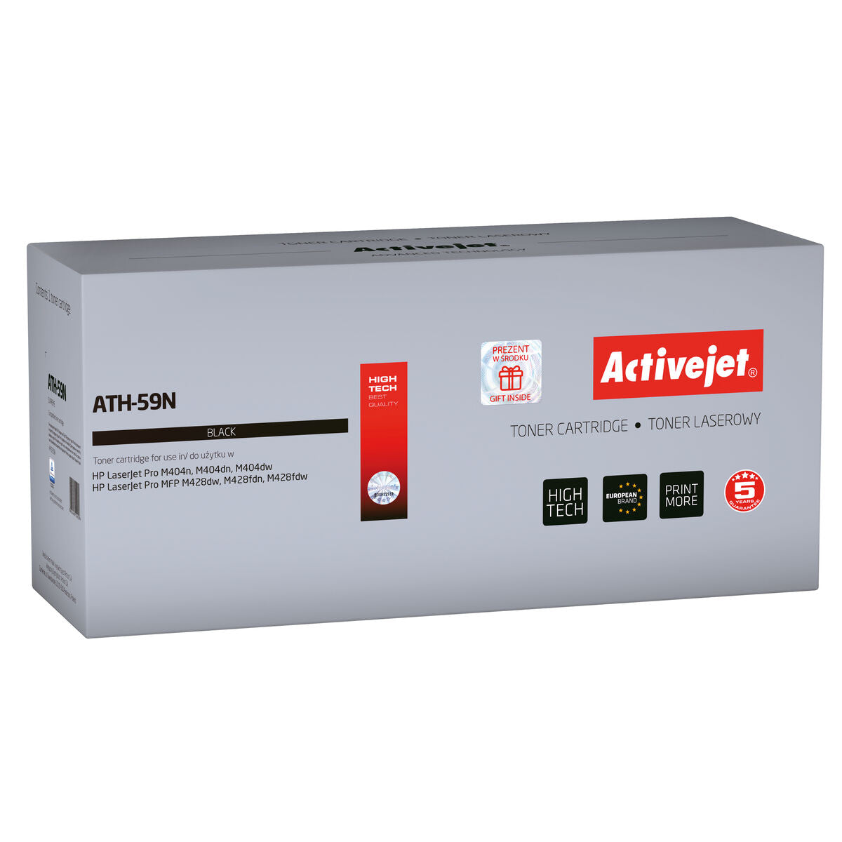 Pudełko czarnego tonera Activejet ATH-59N do drukarek HP LaserJet.