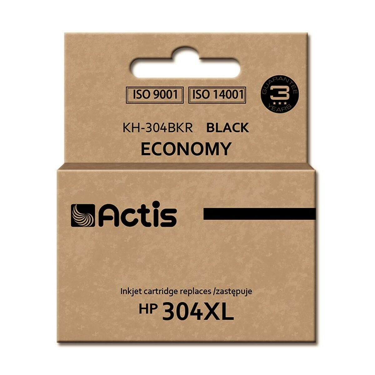 Pudełko kartonowe na czarny tusz Actis KH-304BKR, HP 304XL.