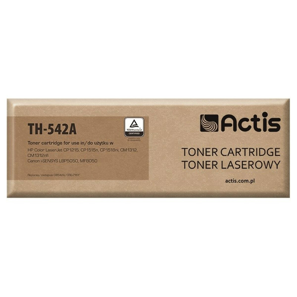Toner Actis TH-542A, kompatybilny z drukarkami HP i Canon.