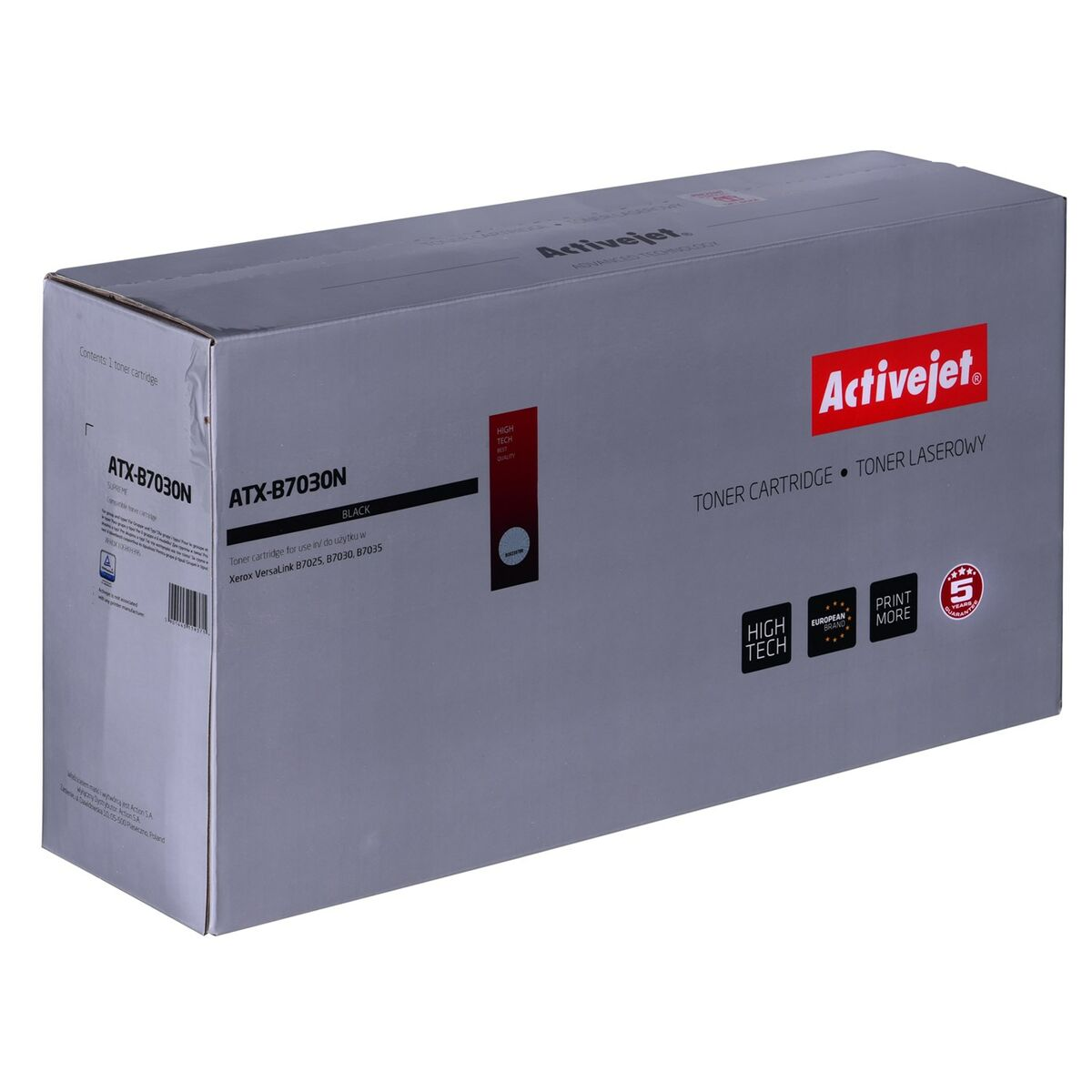 Pudełko czarnego tuszu Activejet ATX-B7030N do drukarek Xerox.