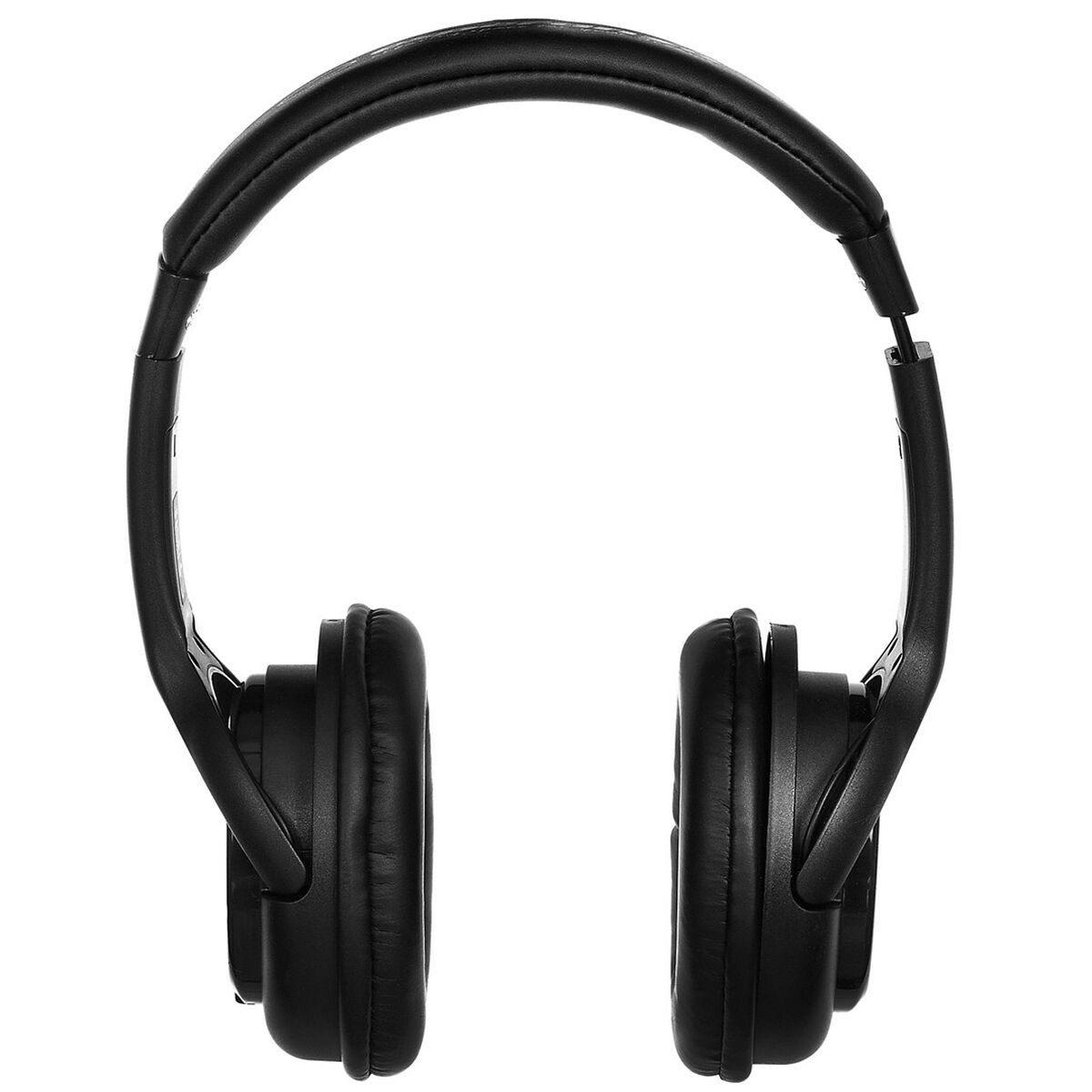 Casque noir circum-aural avec arceau et écouteurs rembourrés.