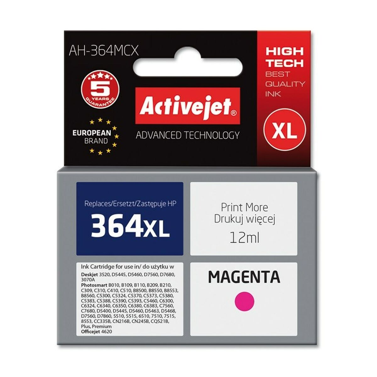 Tusz Activejet 364XL XL Magenta, AH-364MCX, gwarancja 5 lat.