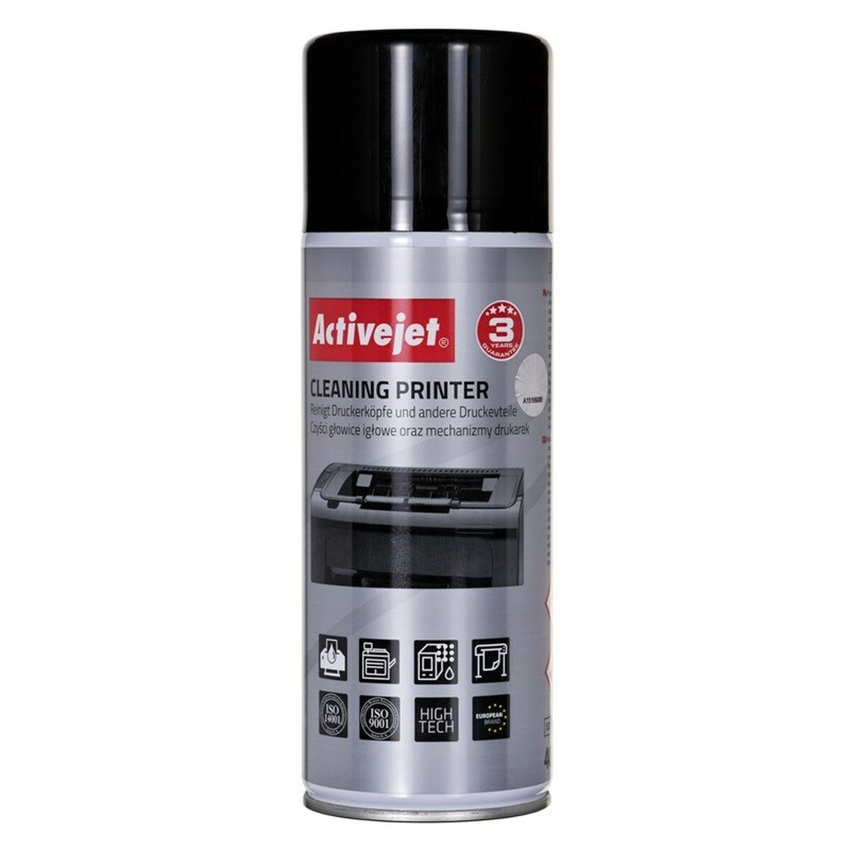 Spray do czyszczenia drukarek Activejet z 3-letnią gwarancją i certyfikatami ISO.