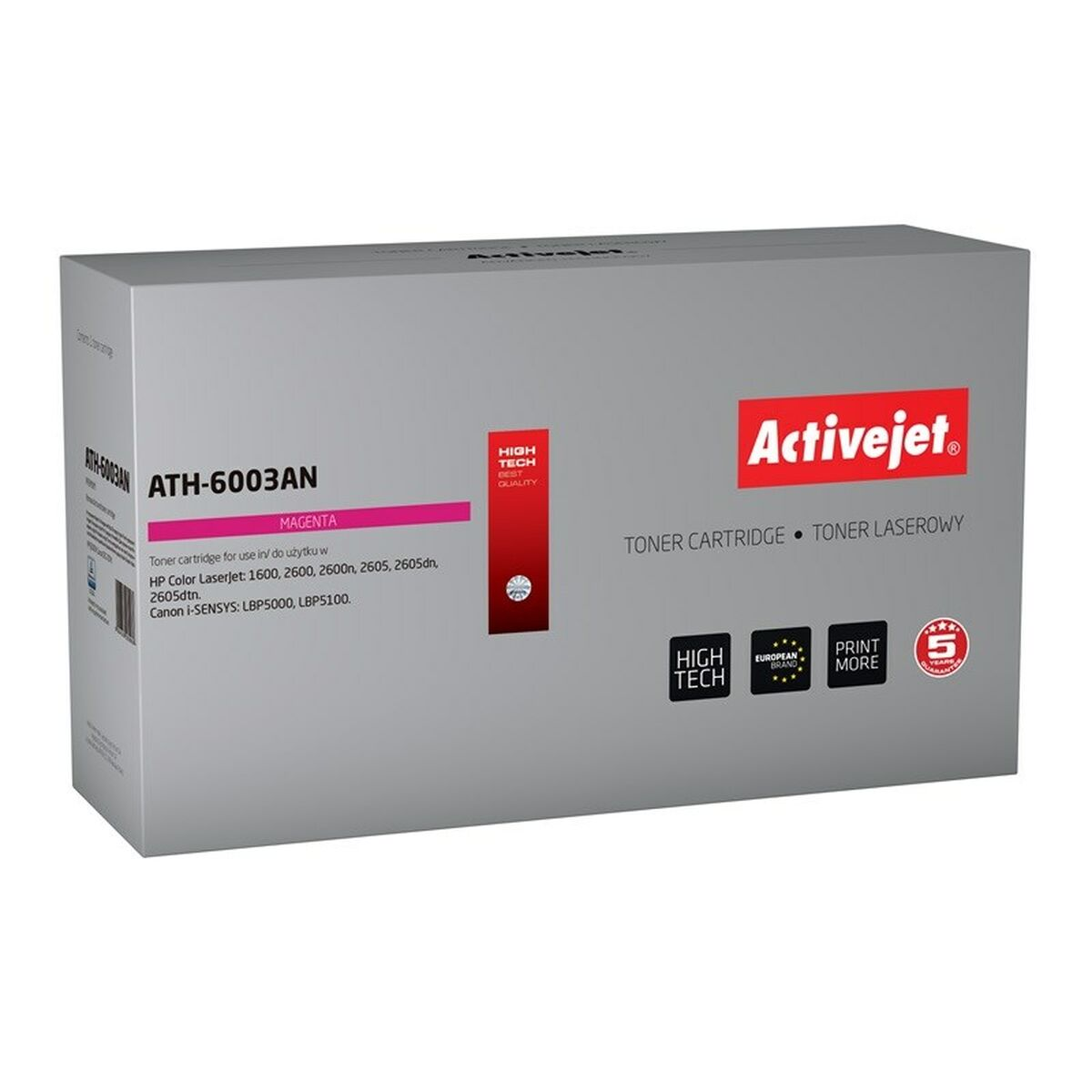 Toner Activejet ATH-6003AN magenta do drukarek HP LaserJet i Canon i-SENSYS.