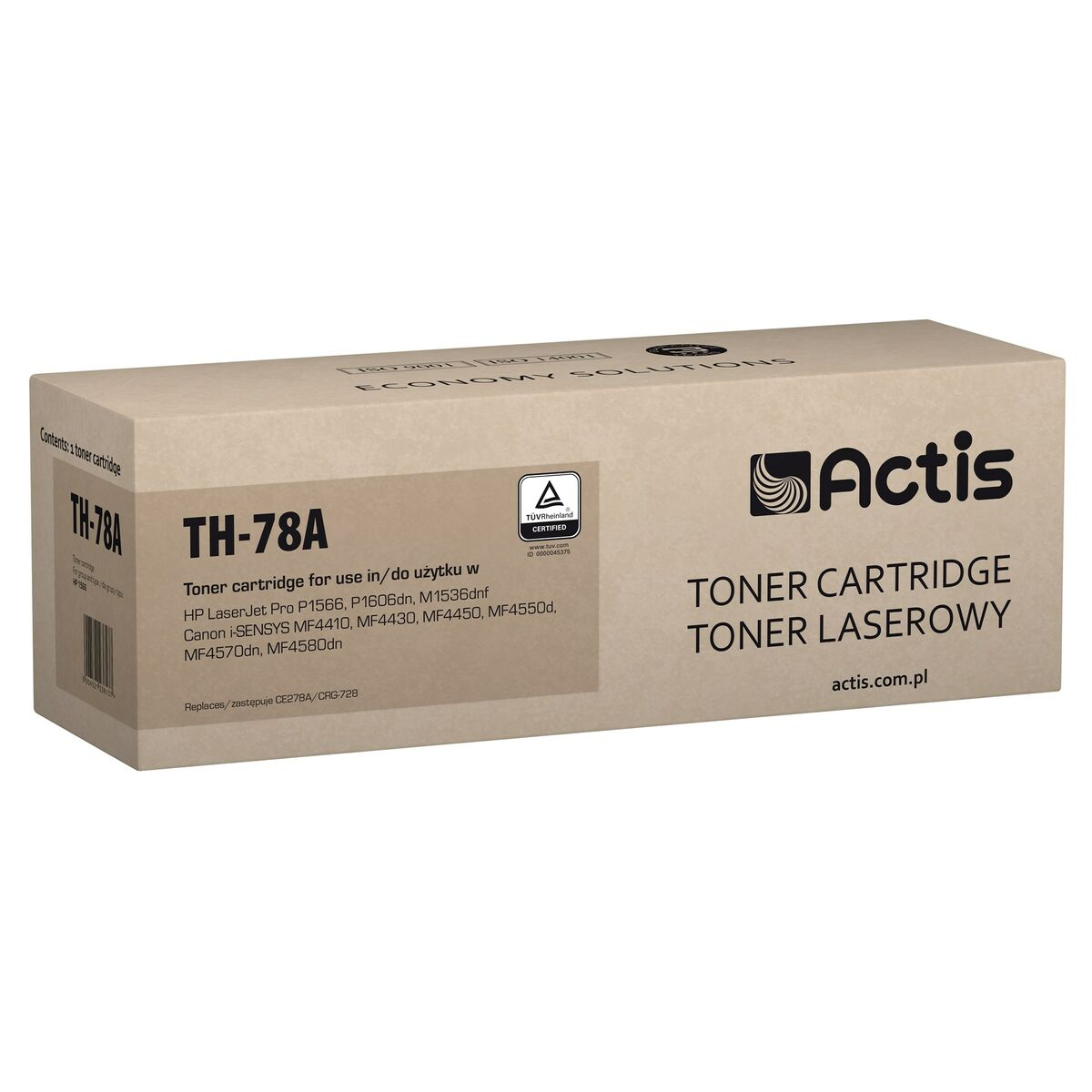 Toner Actis TH-78A do drukarek HP i Canon, certyfikat TUV.