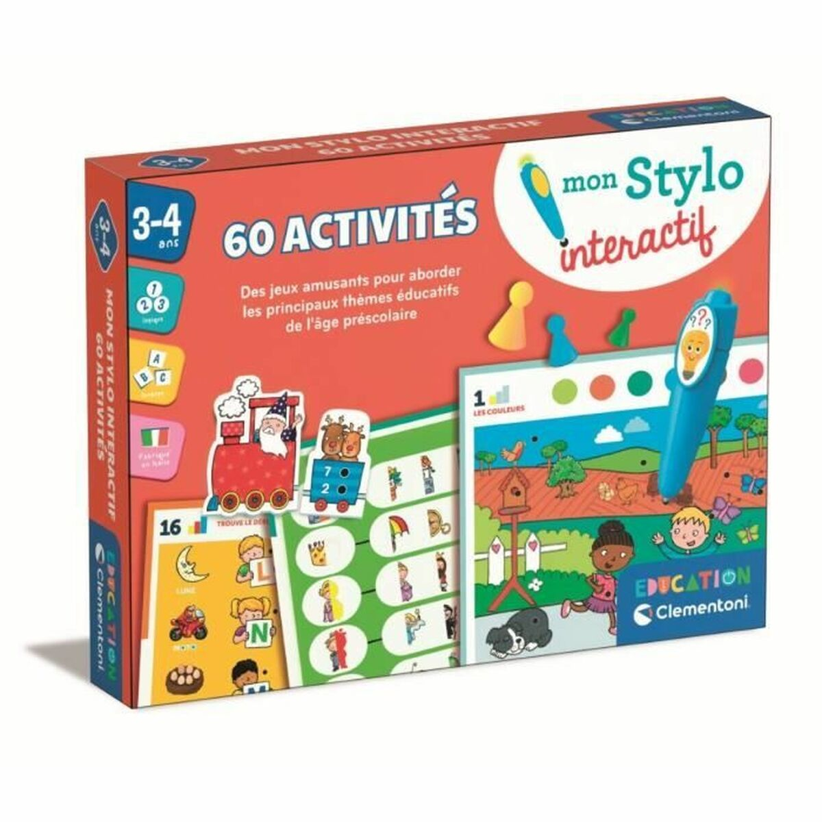 Scatola di giocattolo educativo: 60 attività interattive per 3-4 anni.