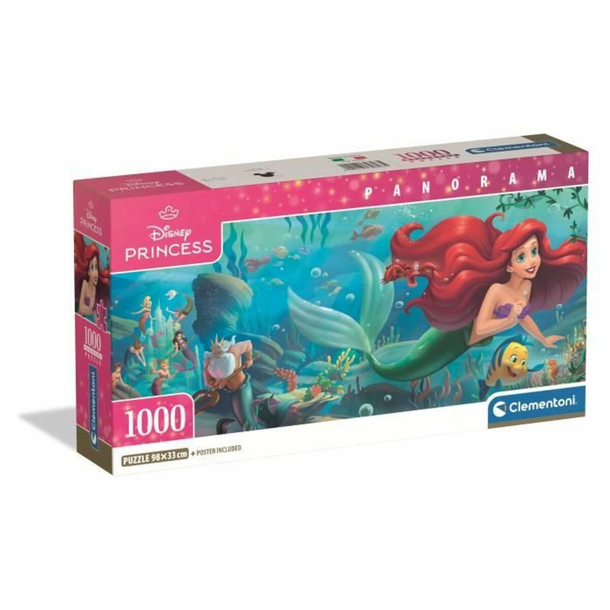 Podwodna układanka Disney Princess z Ariel, Flounderem i przyjaciółmi.