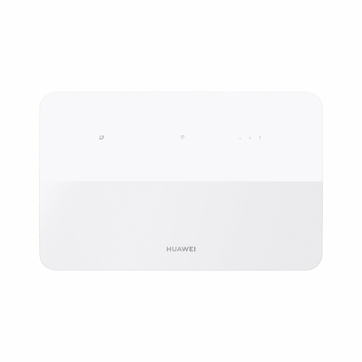 Biały router Huawei ze wskaźnikami Wi-Fi i sygnału sieci.