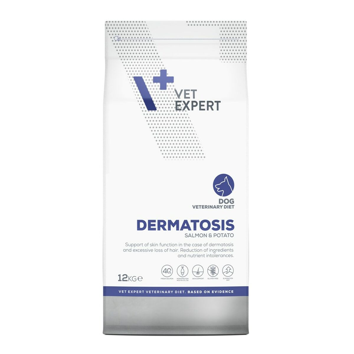 Worek karmy dla psa Dermatosis, Łosoś i Ziemniak, 12 kg.