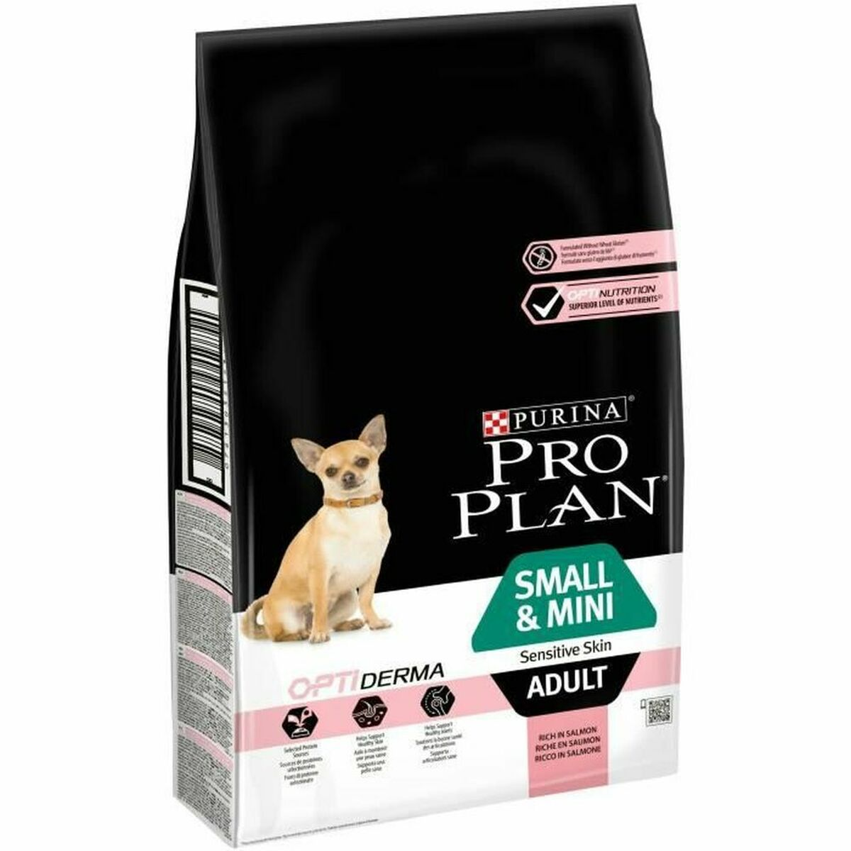 Torba karmy dla psów Purina Pro Plan z psem chihuahua i napisem 'Small & Mini'.