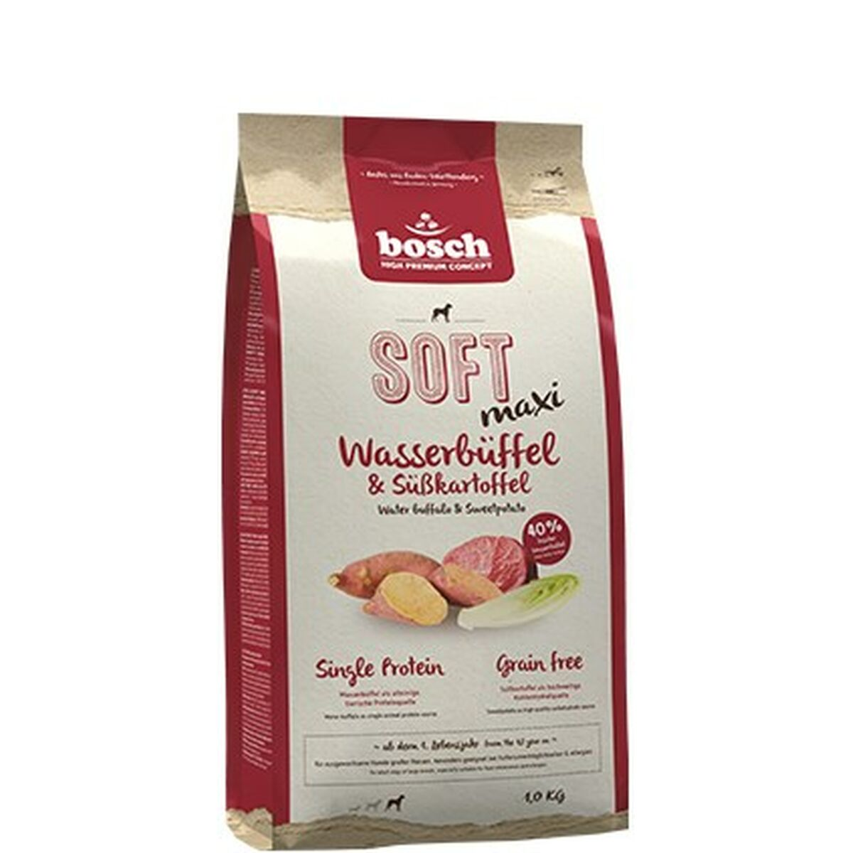 Karma dla psów Bosch: Soft Maxi z bawołem i batatem, 10kg.