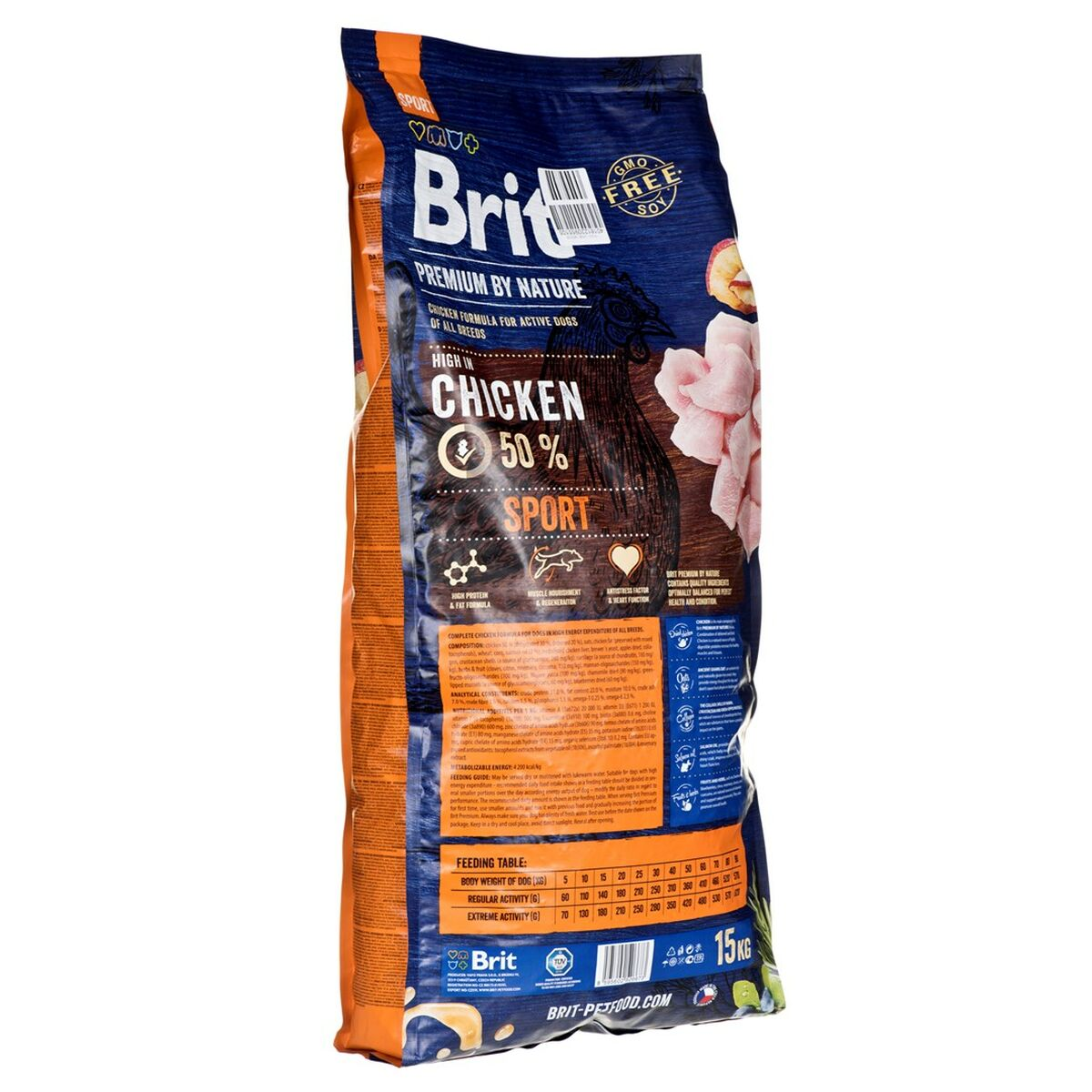 Torba karmy dla psów Brit, 50% Kurczak Sport, 15 kg.