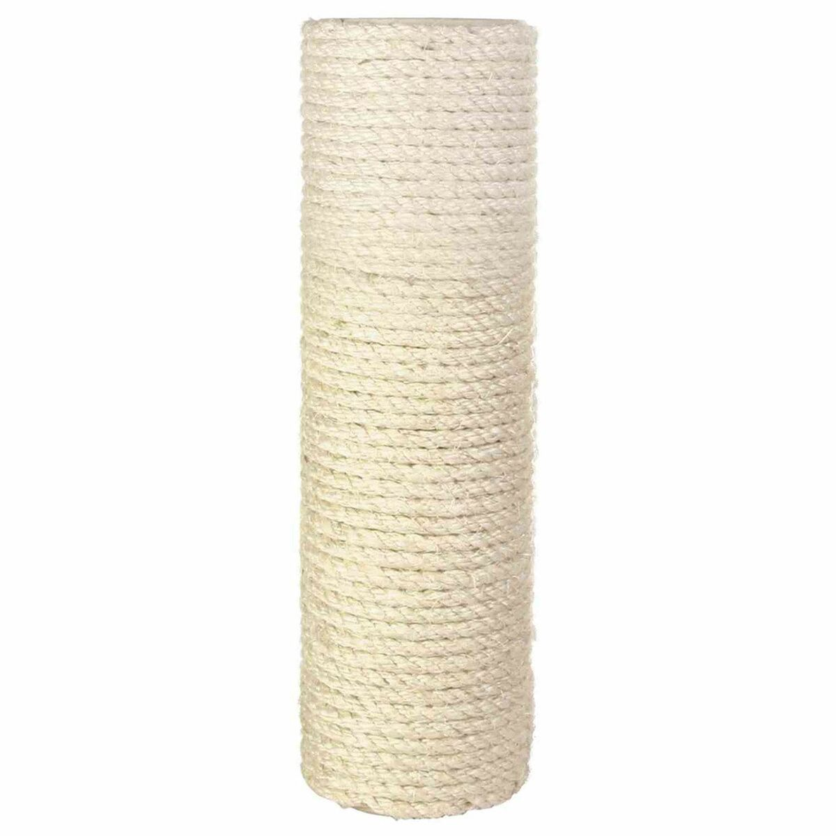 Un palo cilindrico avvolto in corda beige.