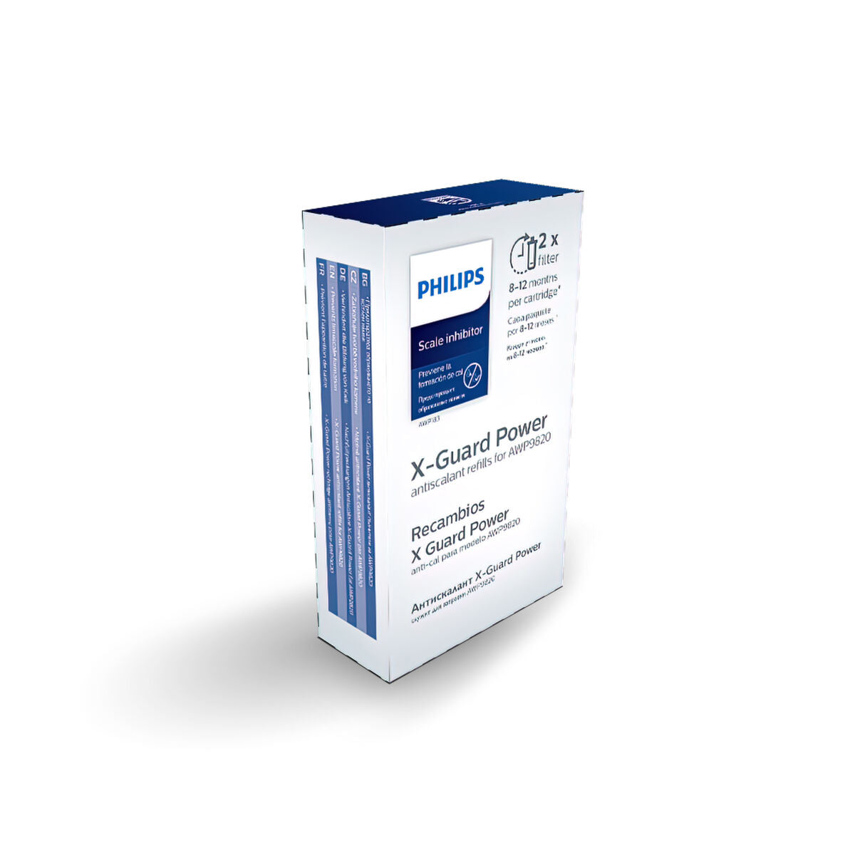 Philips X-Guard Power Antikalk-Nachfüllpackungen für AWP9820 mit 2 Filtern.