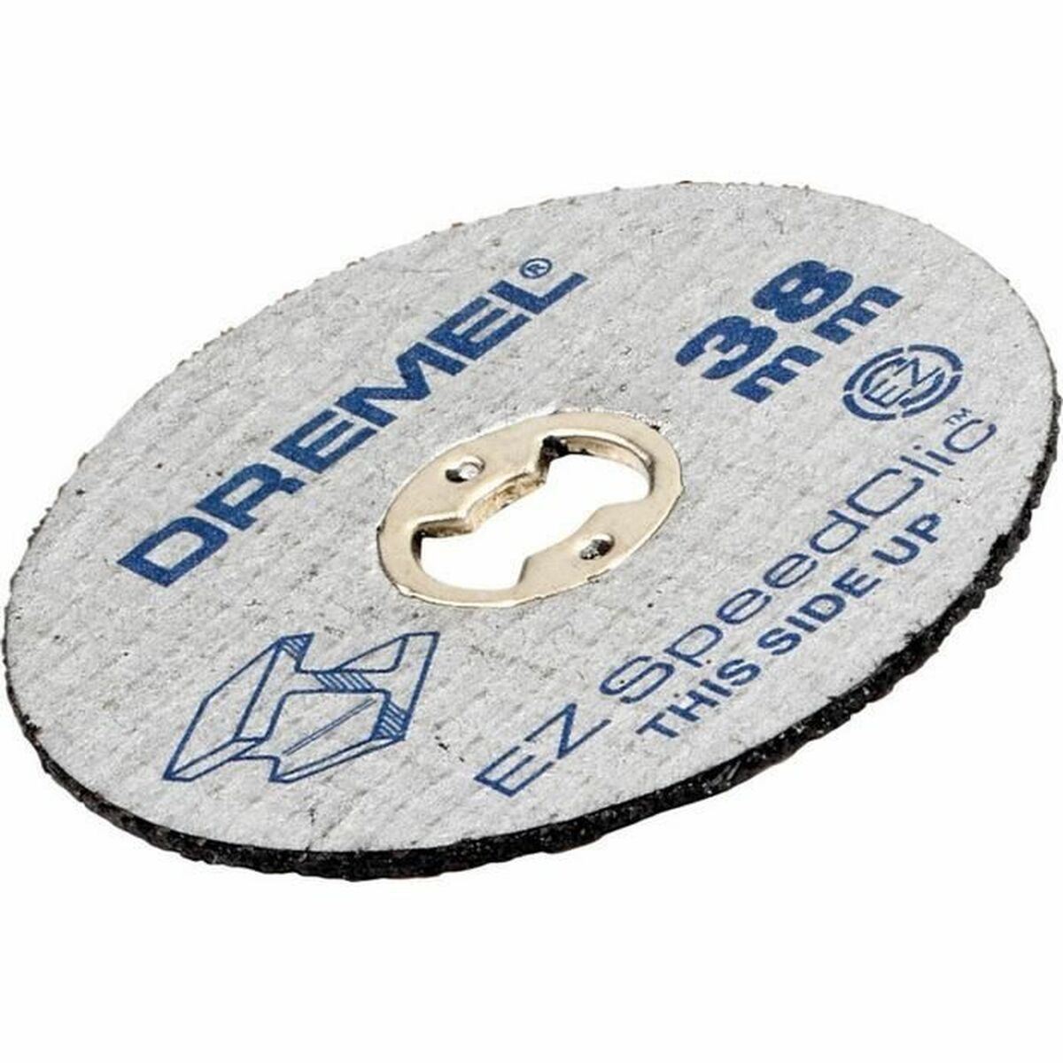Graue Trennscheibe mit blauem Dremel-Logo, 38mm, EZ SpeedClic.