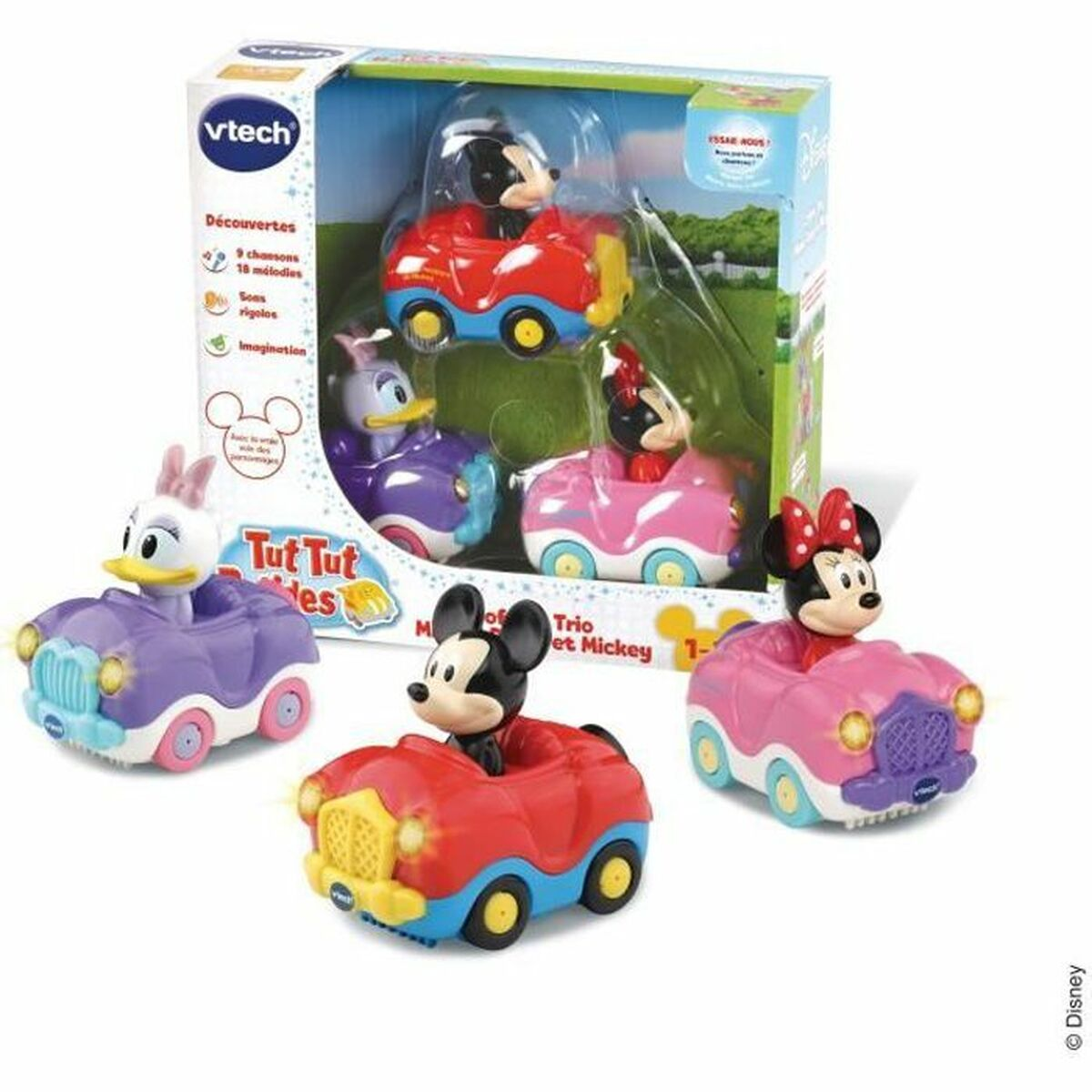 VTech Tut Tut Autos: Mickey, Minnie, Donald & Daisy in bunten Autos.