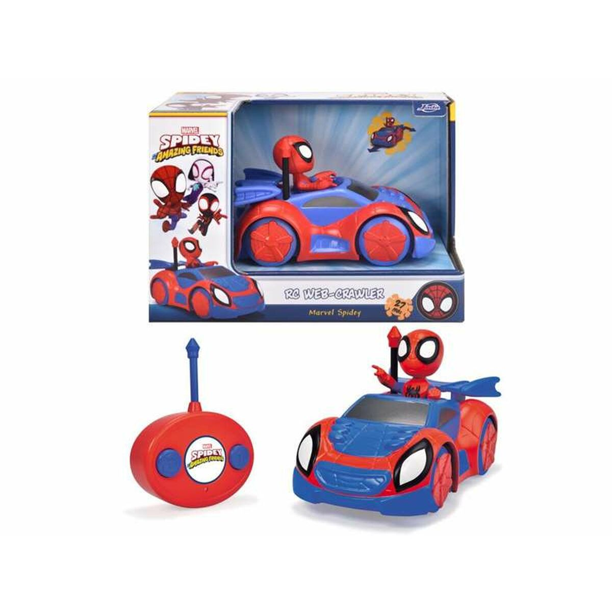 Samochodzik Spidey RC Web-Crawler z pilotem, czerwono-niebieski.