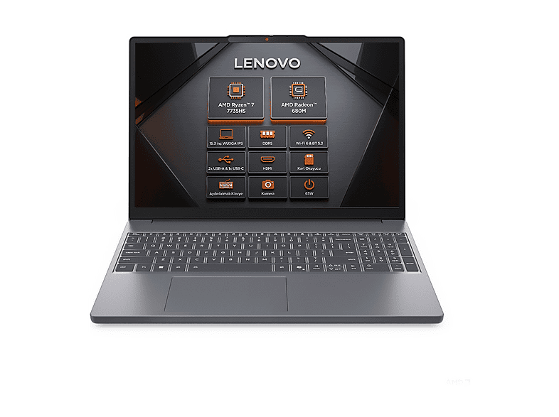LENOVO IdeaPad Slim 3 WUXGA 83K70098TR 007 AMD Ryzen 7 7735HS 16