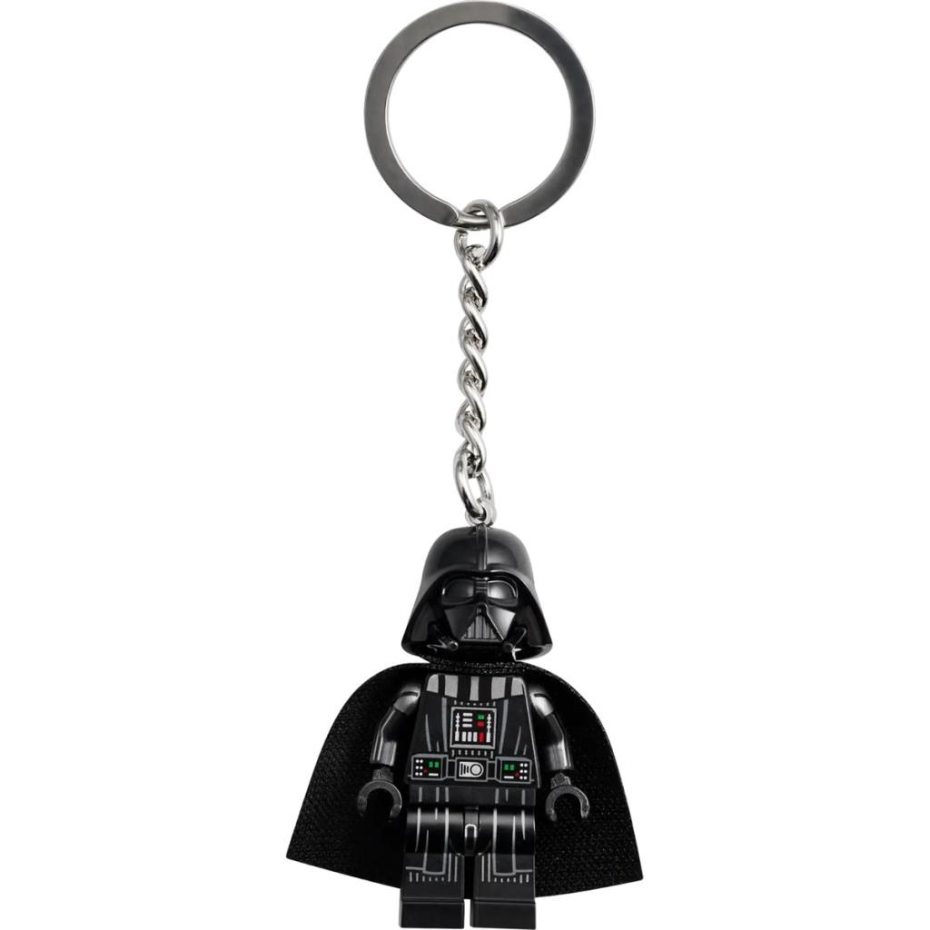 Gümüş zincirli ve halkalı Darth Vader Lego anahtarlık.