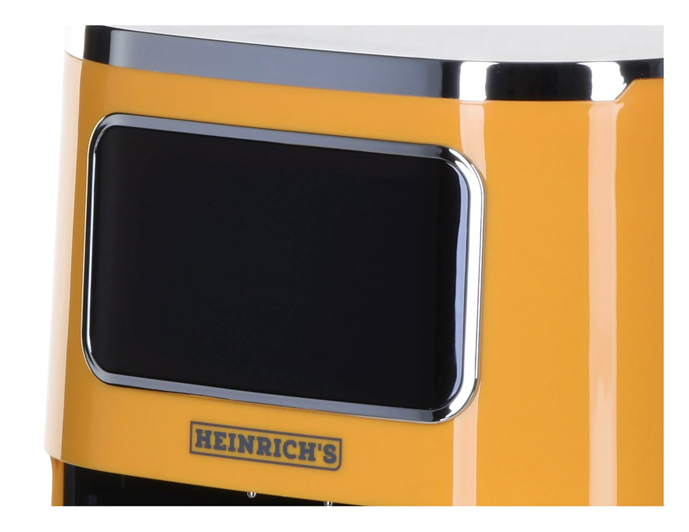 Bollitore arancione Heinrich's con display nero e finiture cromate.