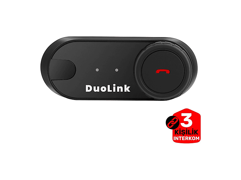 DUOLINK X12 VB 2-3 Kişi Grup Müzik Paylaşım Sesli Yanıt Kulaklık Bluetooth Motosiklet Kask Intercom Siyah