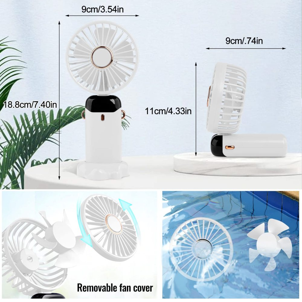 Weier tragbarer Ventilator mit abnehmbarer Abdeckung, Maangaben.