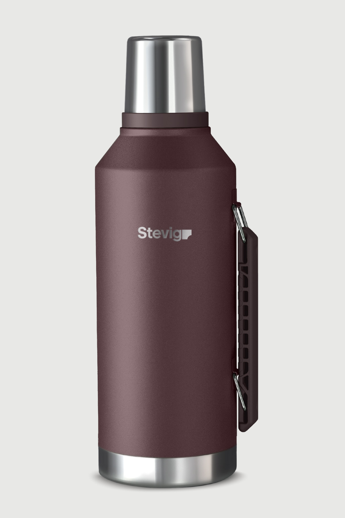 STEVIG 1 Camper Klasik Kulplu Sızdırmaz 2.2 l Dark Plum ST-262 Paslanmaz Çelik Termos