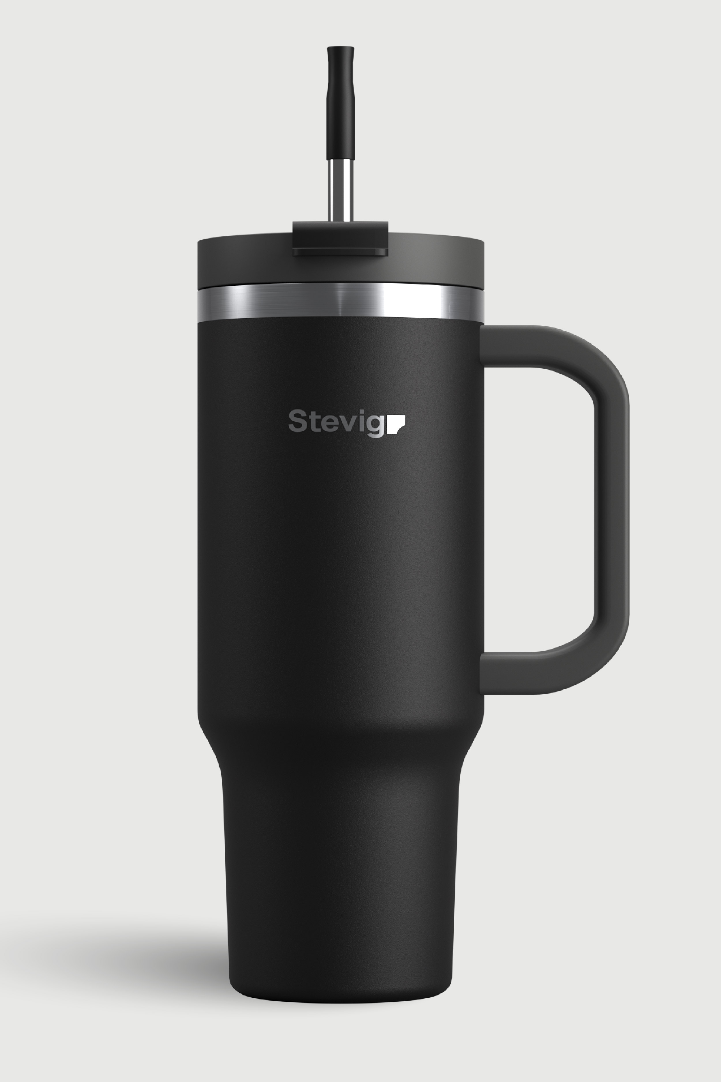 STEVIG 2 Moods Tuck-in Tumbler Sızdırmaz 900 ml Siyah ST-236 Paslanmaz Çelik Termos