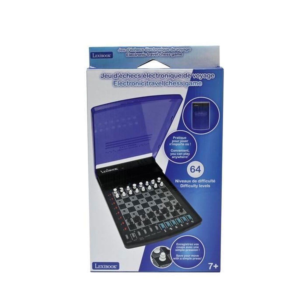 Gioco di scacchi elettronico Lexibook da viaggio con 64 livelli.