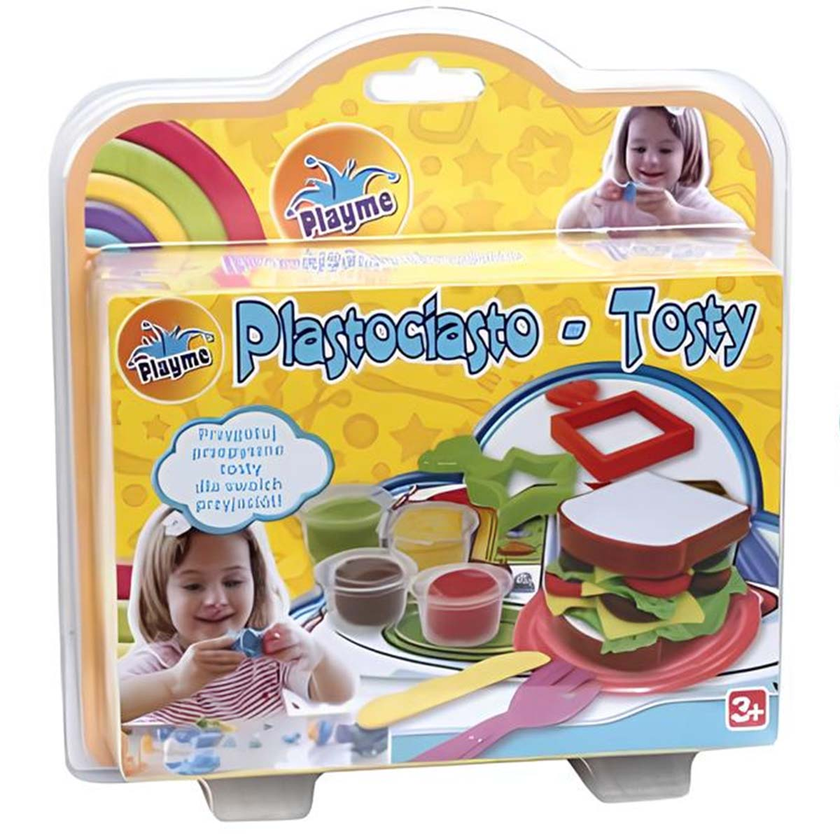 Set Playme Plastociasto Tosty con pongo, formine e modello di panino.