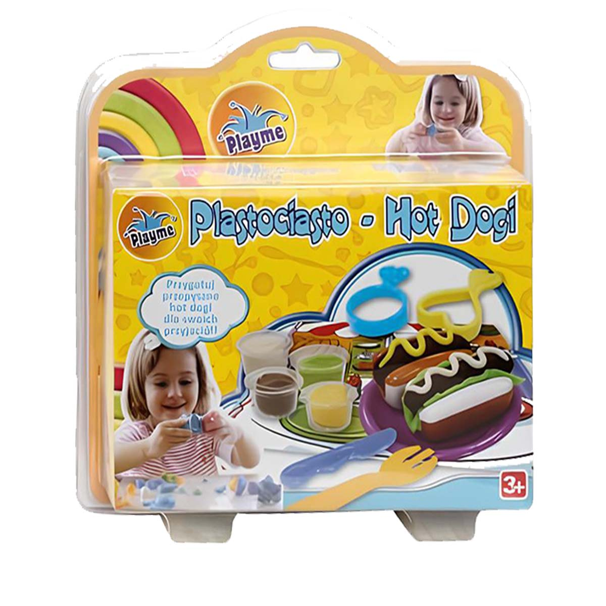 Set gioco Playme Plastociasto Hot Dog con plastilina e accessori.