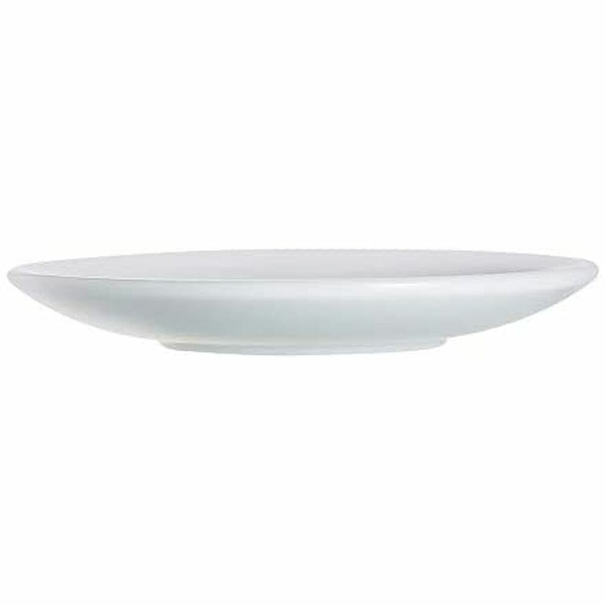 Un piatto bianco con un bordo.
