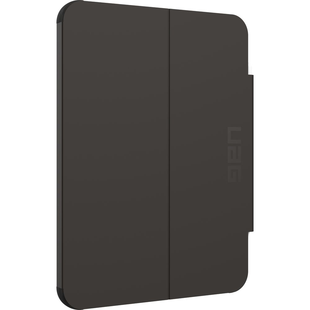 Ciemnoszare etui na tablet z logo UAG po prawej stronie.