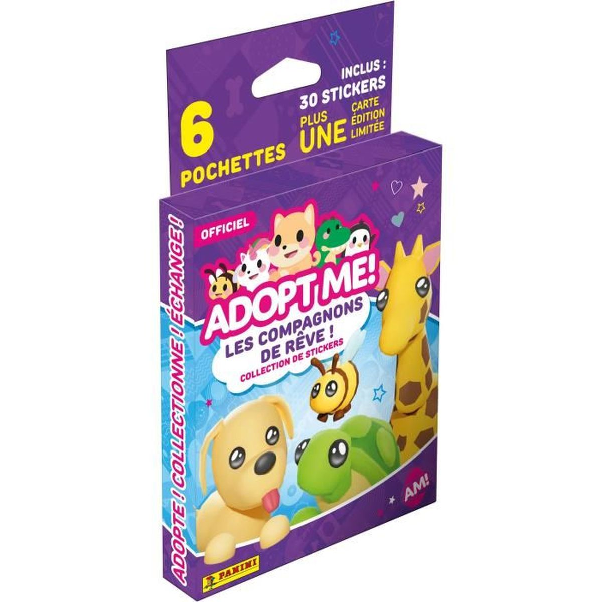 Verpackung mit Aufklebern: 6 Päckchen, 30 Sticker, Karte, limitierte Auflage.