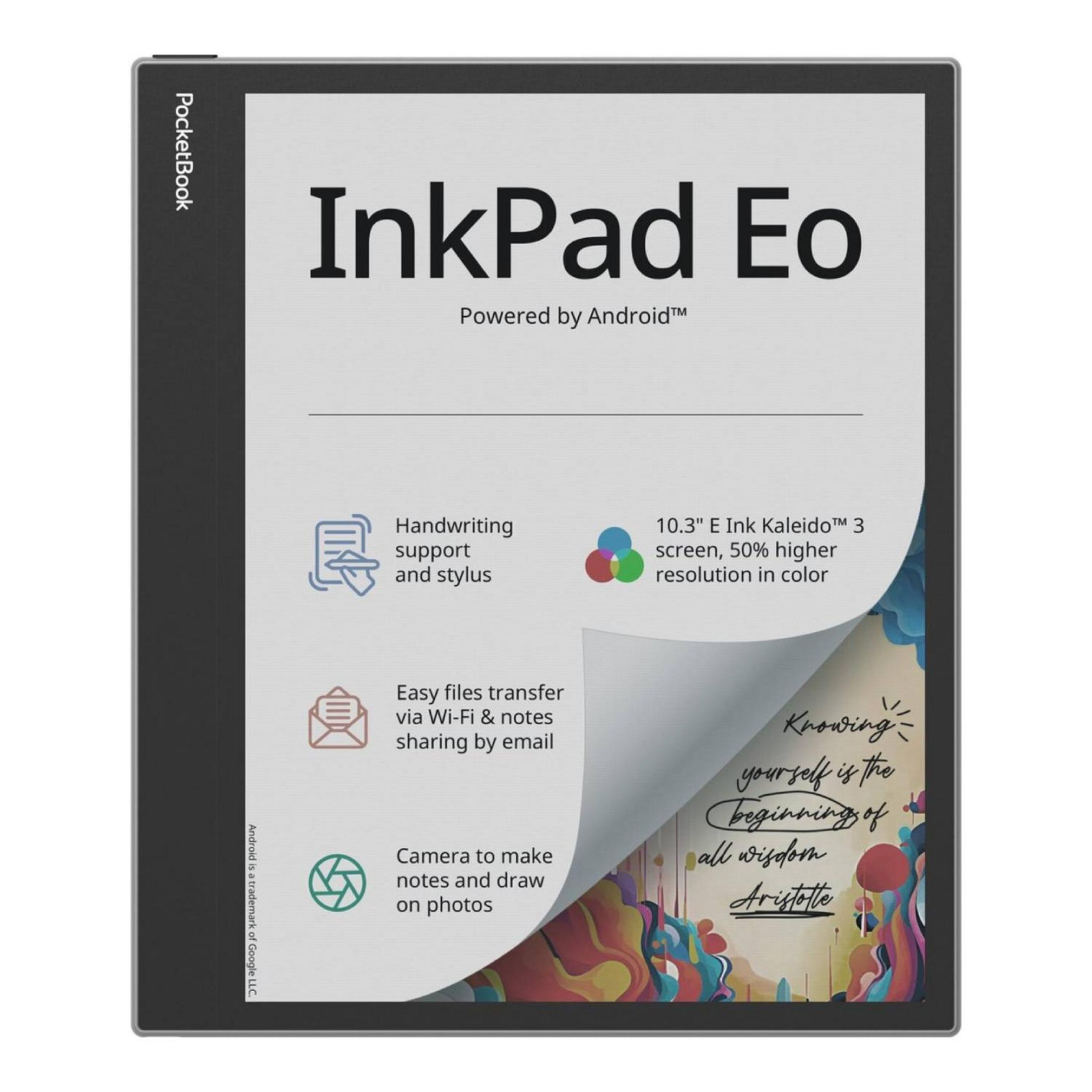 PocketBook InkPad Eo z obsługą rysika, kolorowym ekranem i aparatem.