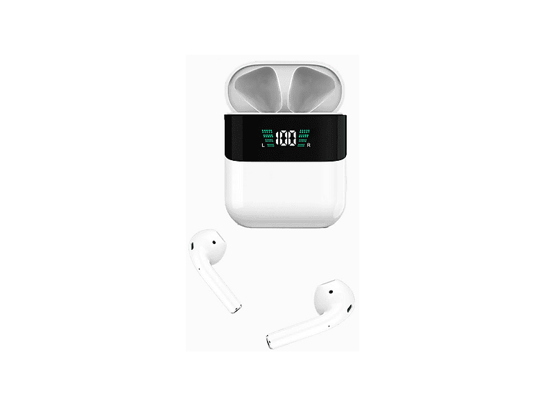 DVIP P45 TWS 5.0 Dijital Ekranlı Bluetooth Kablosuz Kulak İçi Kulaklık Beyaz