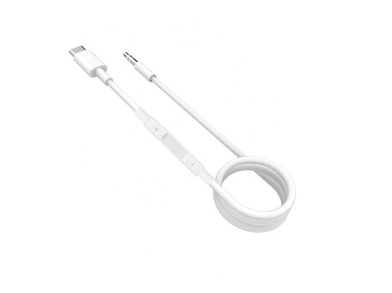 WINEX Type-C to 3.5mm Aux Ses Kontrollü Dönüştürücü Adaptör Beyaz