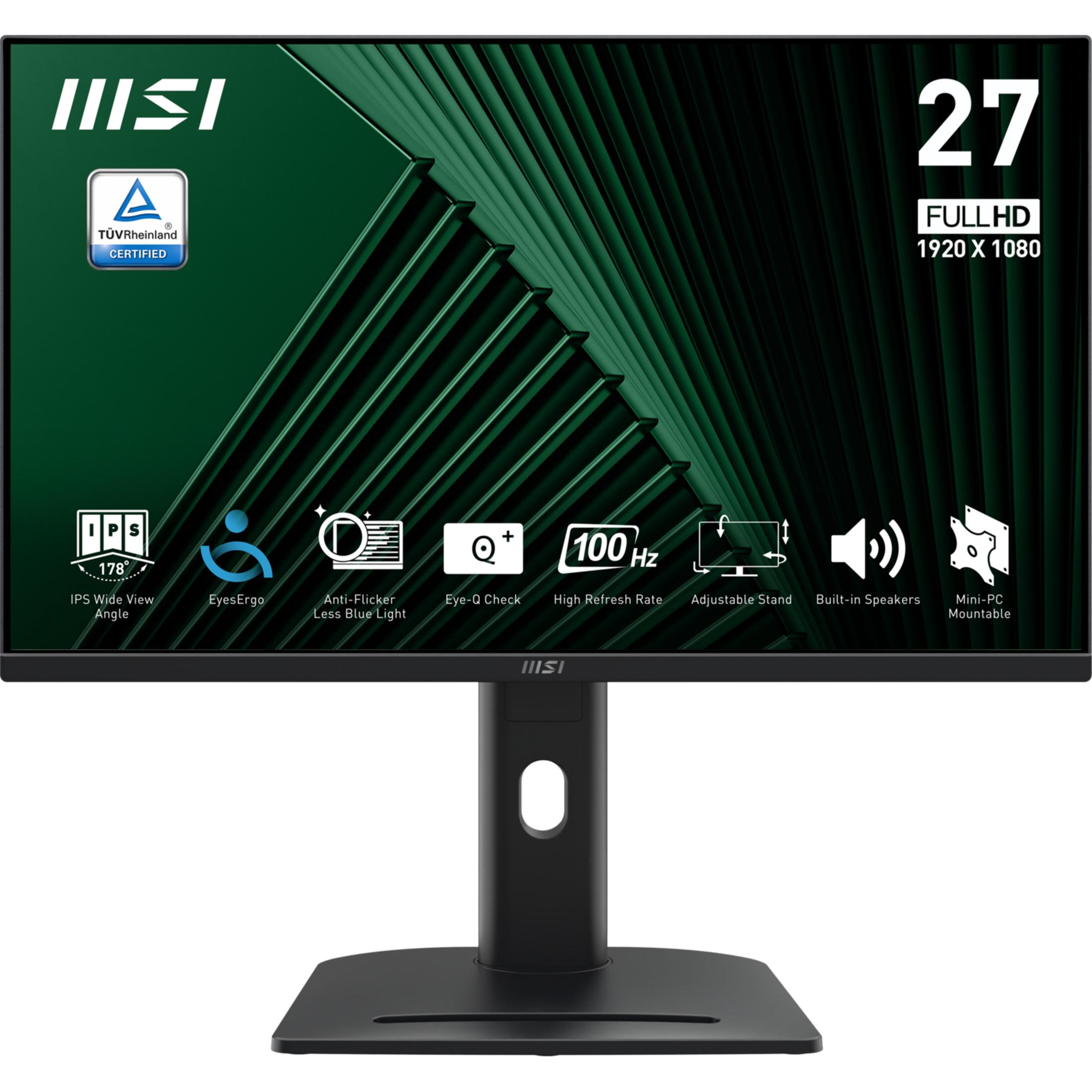 MSI PRO MP275PG 27 inç Full-HD 1 ms 100 Hz Monitör Siyah