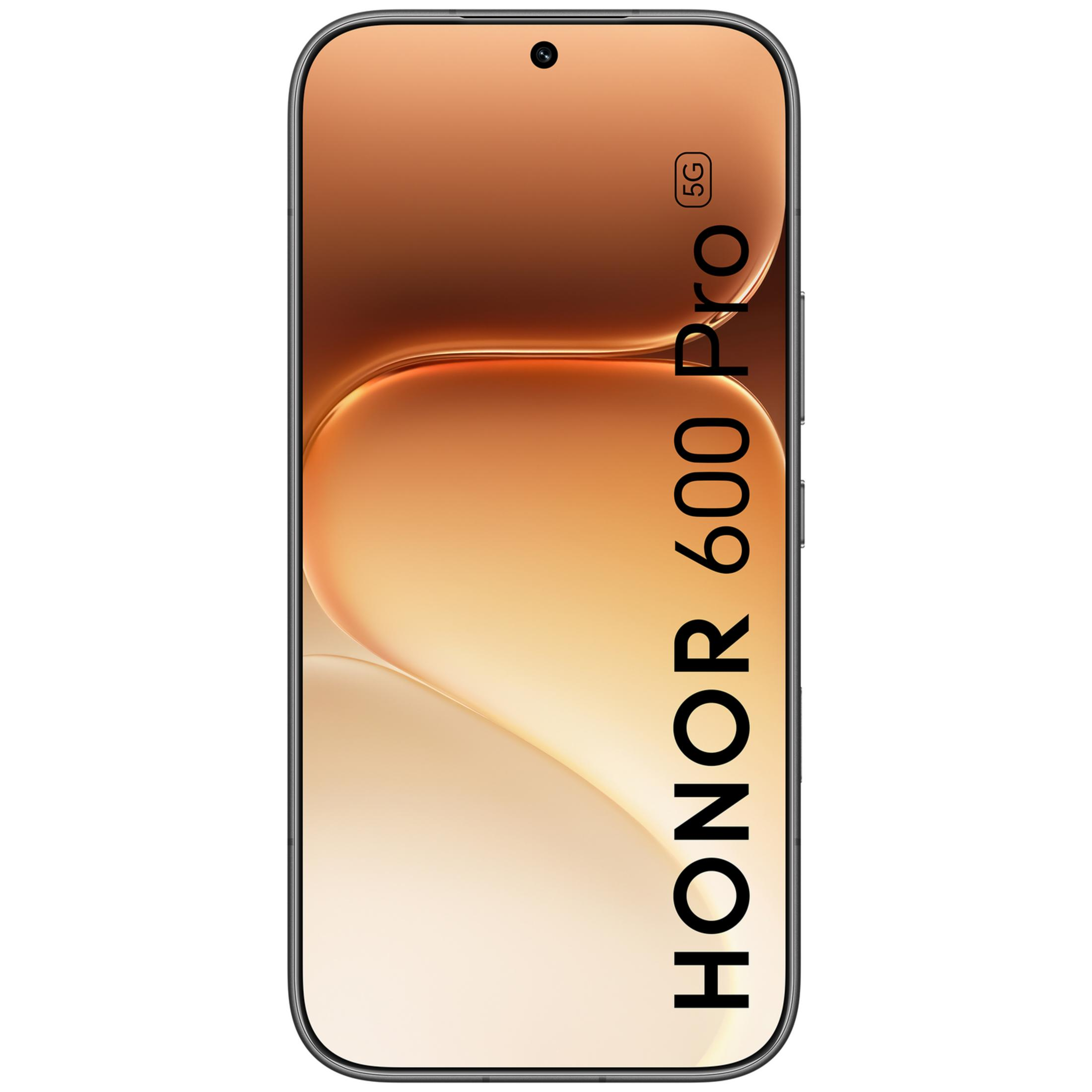 Czarny smartfon z napisem Honor 600 Pro i 5G.