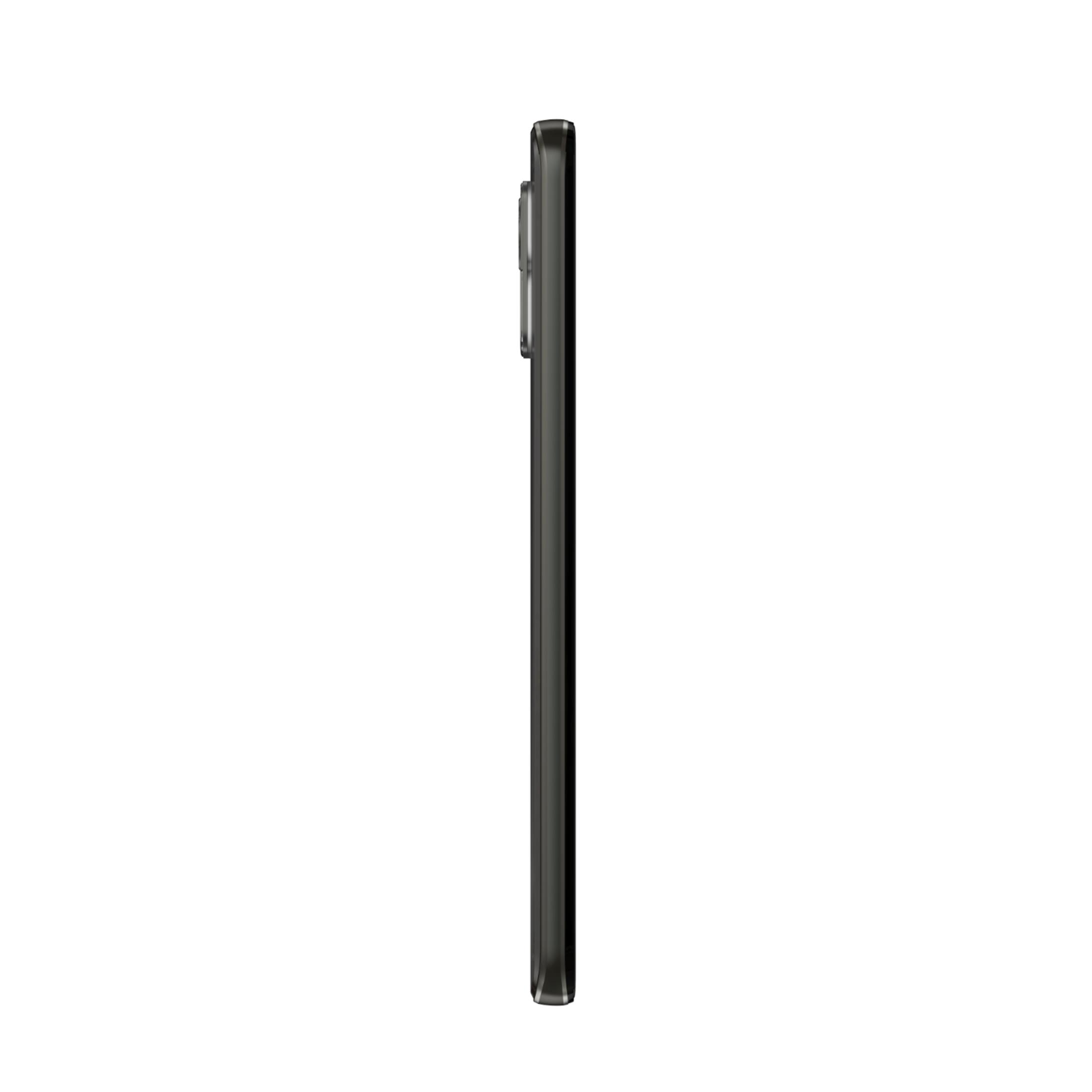 Seitenansicht eines dunklen Smartphones mit Kameramodul.