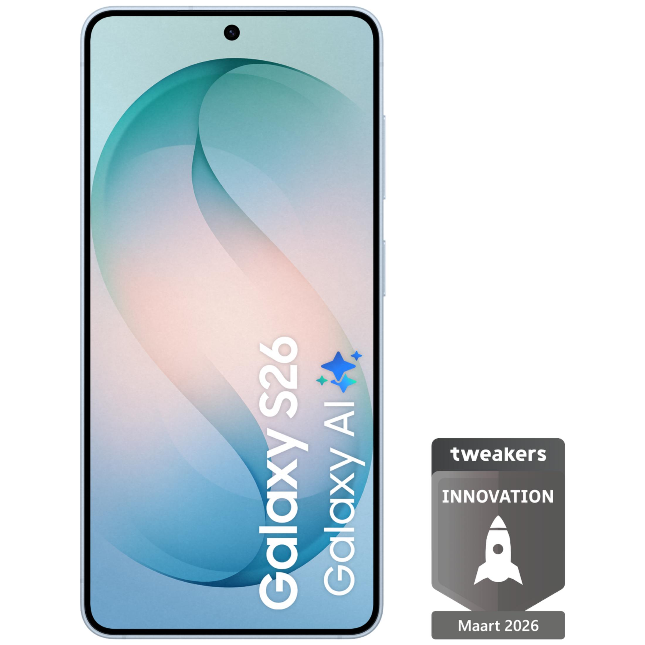Ein Smartphone mit „Galaxy S26 AI“ und einem Raketen-Logo.