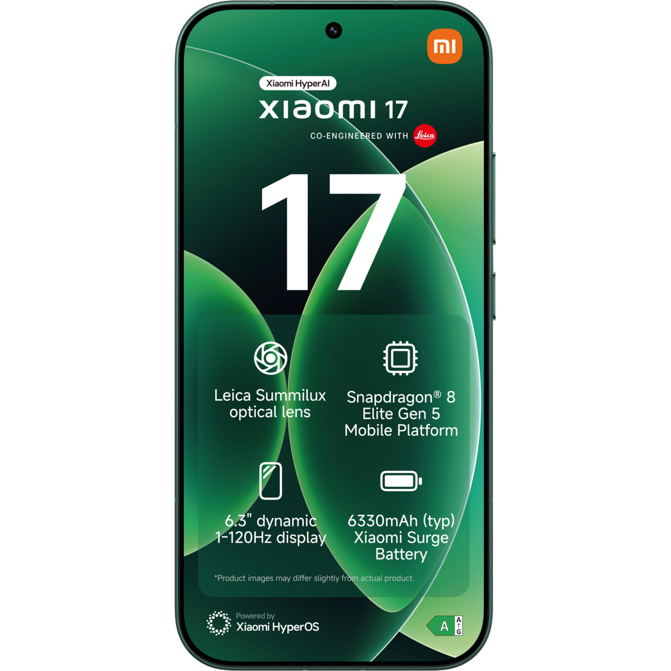 Smartfon Xiaomi 17 z obiektywem Leica, Snapdragon 8, ekran 6,3 cala.