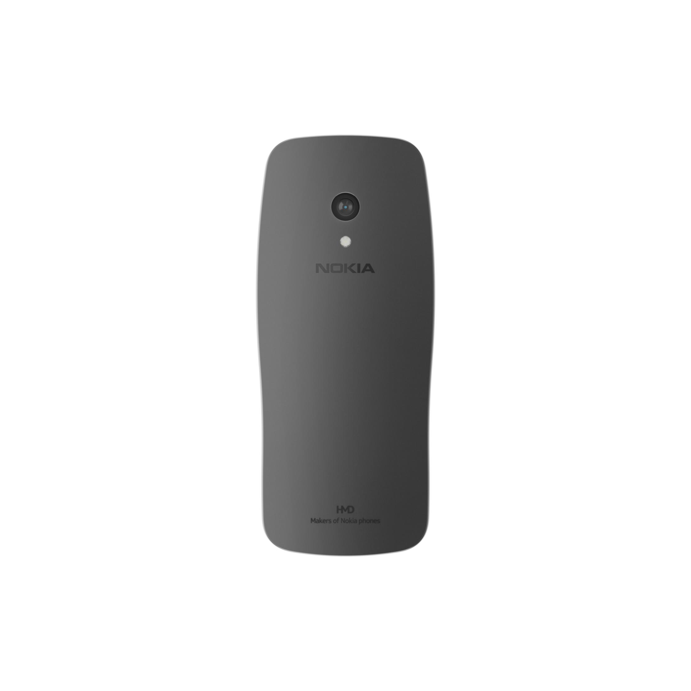 Rückseite eines grauen Nokia-Handys mit Kamera und Blitz.
