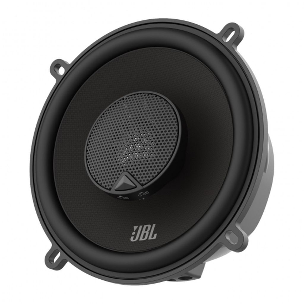 Schwarzer JBL Lautsprecher mit Gitter und Montagehalterungen.