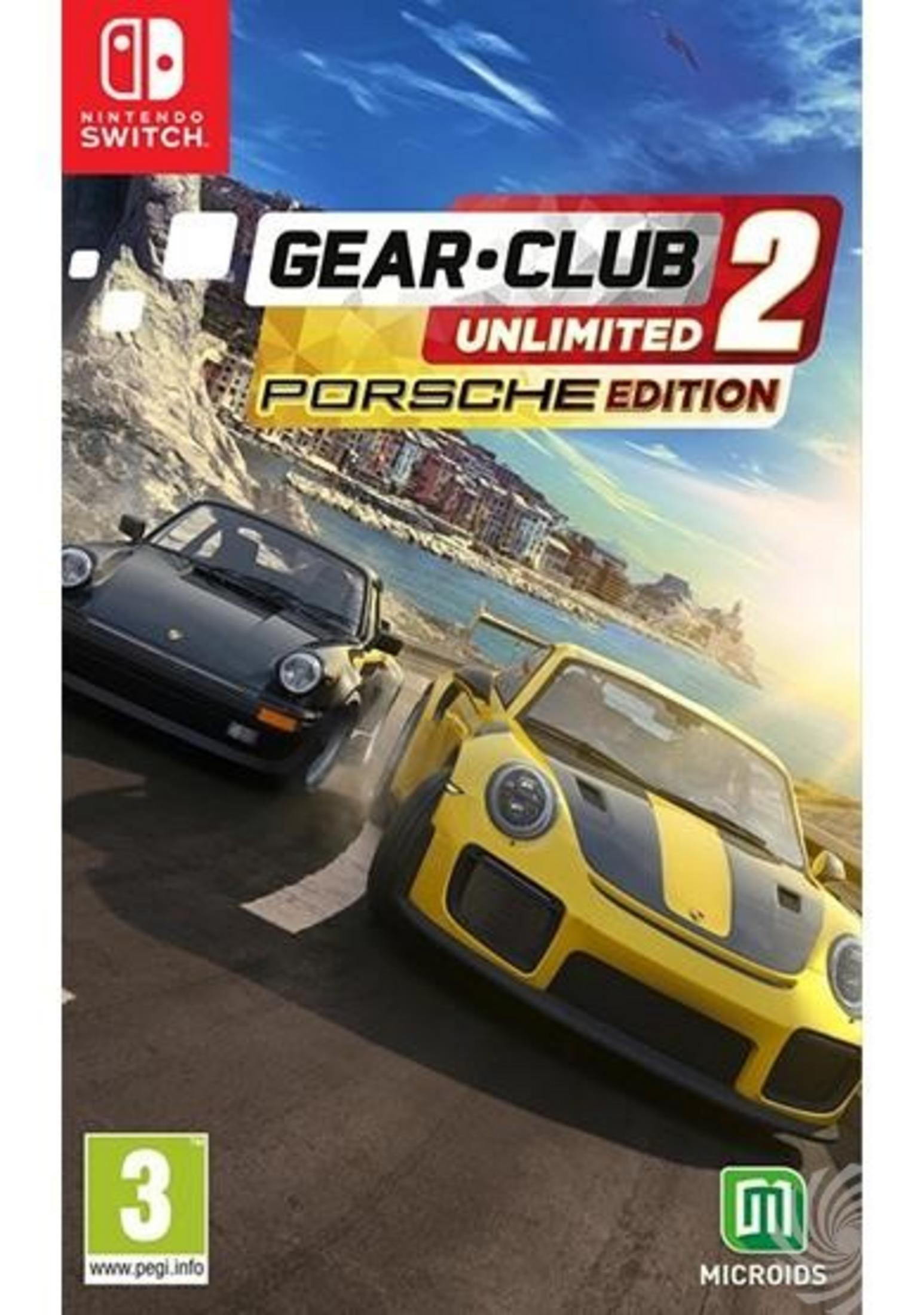 Gelber und schwarzer Porsche rasen auf einer Straße, Nintendo Switch.