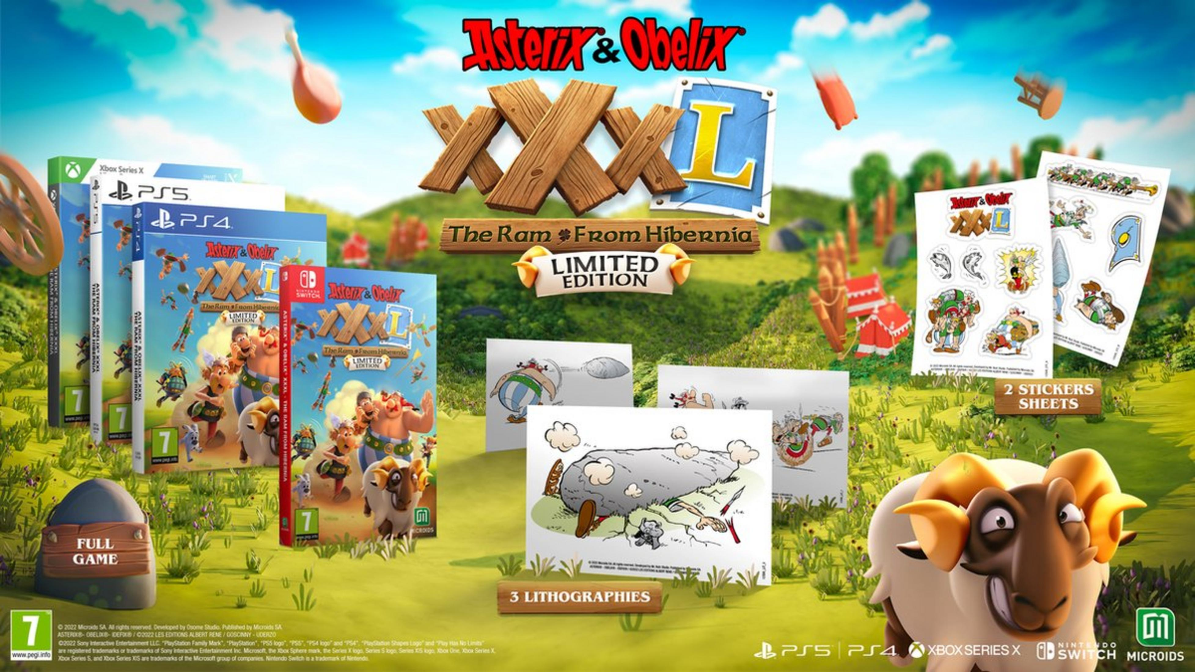 Asterix & Obelix: Baran z Hibernii Edycja Limitowana na konsole, ze stickerami i litografiami.