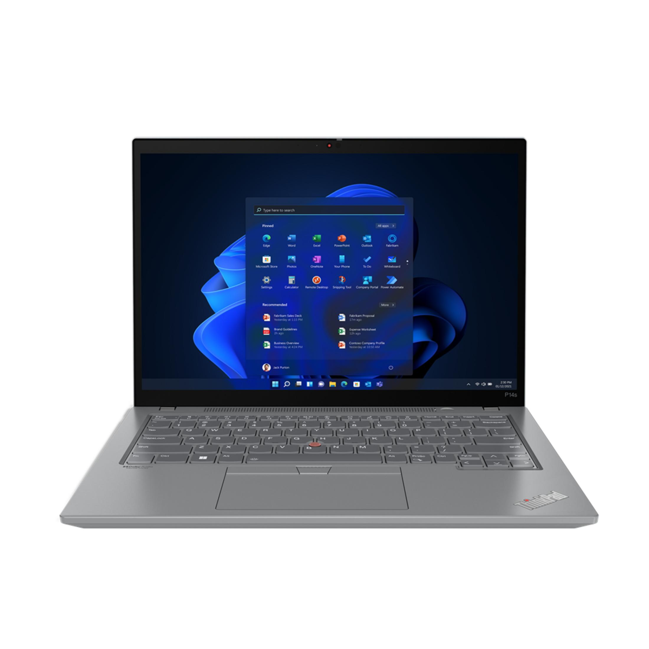 Ein geschlossener Laptop mit einem Windows 11-Startmenü auf dem Bildschirm.